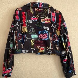 💮TOKYO CROP TOP JACKET W/ buttons in front💮